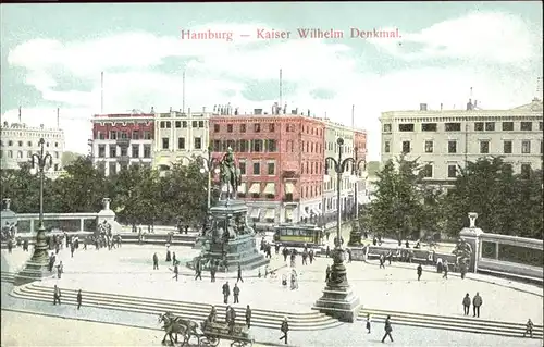 Hamburg Kaiser Wilhelm Denkmal Pferdewagen Kat. Hamburg