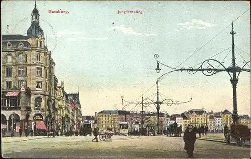 Hamburg Jungfernstieg Strassenbahn Kat. Hamburg