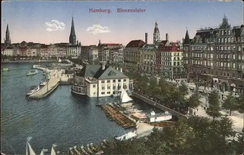 Hamburg Binnenalster Schiffe  Kat. Hamburg