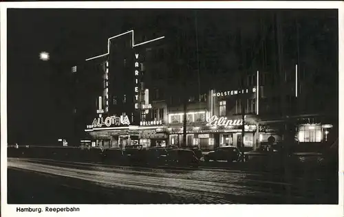 Hamburg Reeperbahn bei Nacht Autos Kat. Hamburg