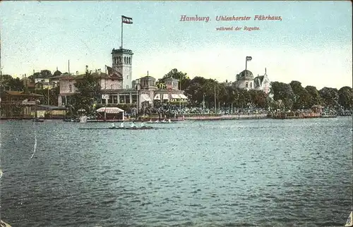 Hamburg Uhlenhorster Faehrhaus Ruderregatte Kat. Hamburg