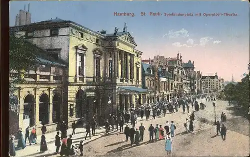 Hamburg St.Pauli Spielbudenplatz Operetten Theater Kat. Hamburg