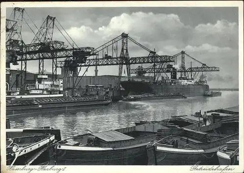 Hamburg Harburg Getreidehafen Schiffe Kat. Hamburg