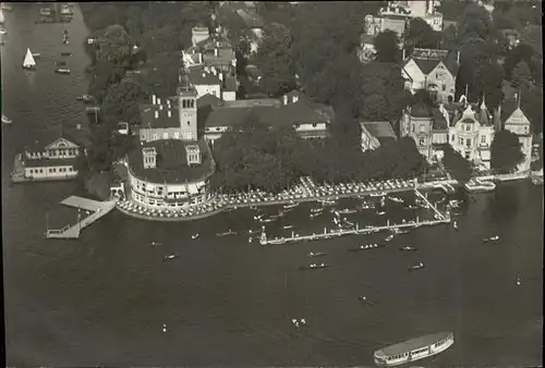 Hamburg Fliegeraufnahme Aussenalster Uhlenhorster Faehrhaus Kat. Hamburg