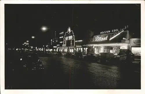 Hamburg St.Pauli Reeperbahne bei Nacht Autos Kat. Hamburg