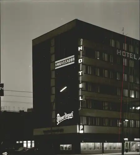 Hamburg Hotel Ambassador bei Nacht Kat. Hamburg