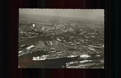 Hamburg Fliegeraufnahme Hafen Schiffe Kat. Hamburg