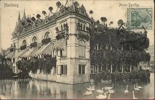 Hamburg Alster Pavillon Schwaene Kat. Hamburg