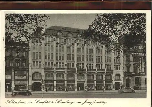 Hamburg Jungfernstieg Alsterhaus Kaufhaus Poststrasse Autos Kat. Hamburg