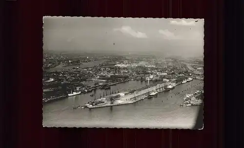 Hamburg Fliegeraufnahme Hafen Schiffe Kat. Hamburg