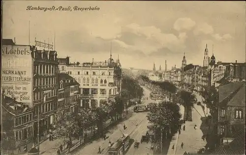 Hamburg St. Pauli Reeperbahn Strassenbahn Kat. Hamburg