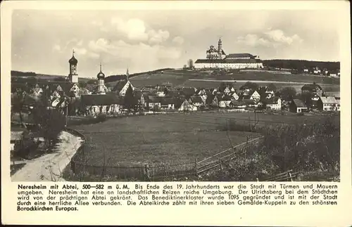 Neresheim Abtei Geschichte Kat. Neresheim