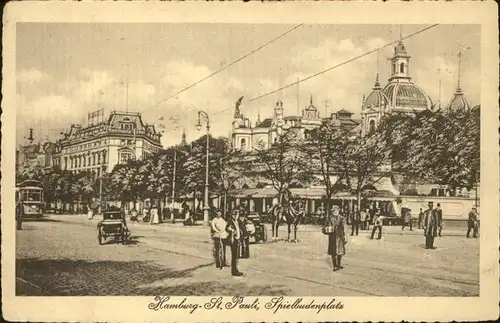 Hamburg St. Pauli Spielbudenplatz Strassenbahn Kat. Hamburg