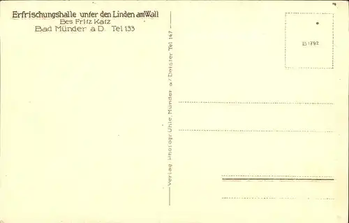 Bad Muenster Stein Ebernburg Erfrischungshalle Linden am Wall  Gedenkstein / Bad Muenster am Stein-Ebernburg /Bad Kreuznach LKR