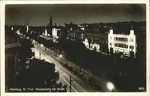 Hamburg St. Pauli Reeperbahn Nacht Kat. Hamburg