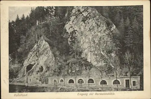 Ruebeland Harz Eingang Hermannshoehle / Elbingerode Harz /Harz LKR