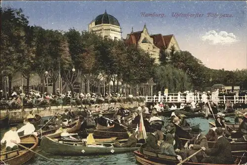 Hamburg Uhlenhofer Faehrhaus Boote Kat. Hamburg