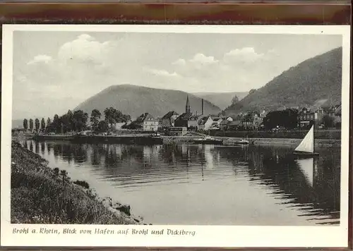 Brohl Eifel Hafen Dicktberg Kat. Brohl