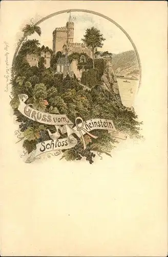 Bingen Rhein Schloss Rheinstein Kat. Bingen am Rhein