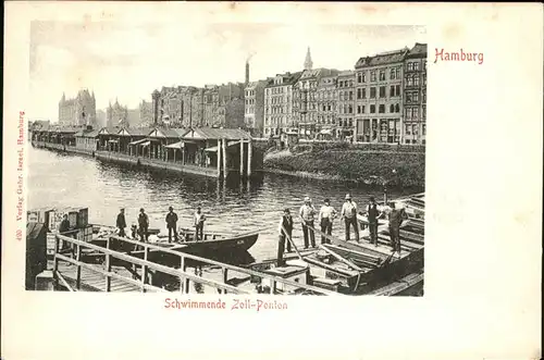 Hamburg Schwimmende Zoll Ponton Kat. Hamburg