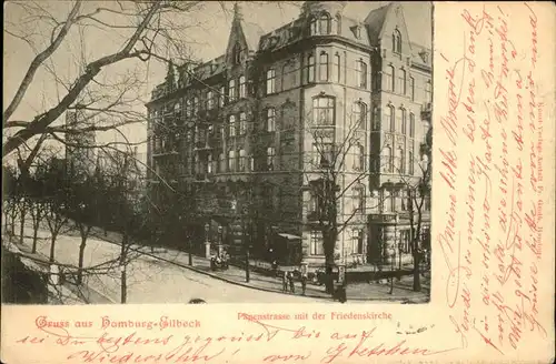 Hamburg Papenstrasse mit Friedenskirche Kat. Hamburg