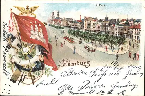 Hamburg St Pauli Wappen Kat. Hamburg