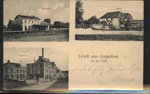 Kapellen Erft Bahnhof Muehle Brauerei Kat. Grevenbroich