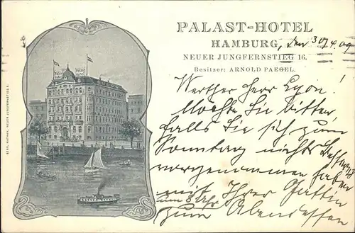 Hamburg Palast Hotel Jungfernstieg Kat. Hamburg