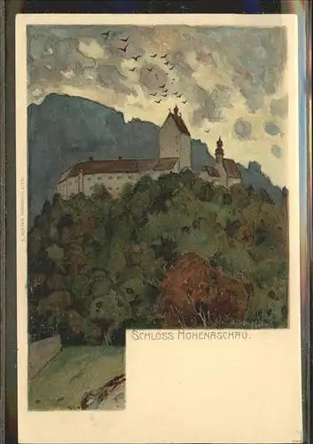 Hohenaschau Chiemgau Schloss Hohenaschau Kuenstlerkarte Kat. Aschau i.Chiemgau