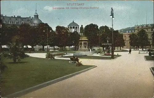 Stuttgart Schlossplatz Herzog Christoph Denkmal Kat. Stuttgart