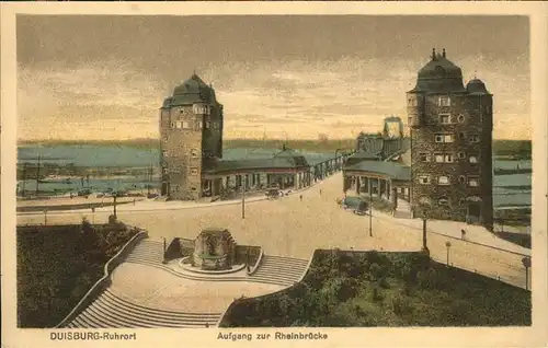 Duisburg Ruhr Aufgang zur Rheinbruecke / Duisburg /Duisburg Stadtkreis