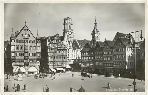 Stuttgart Marktplatz Autos Kat. Stuttgart