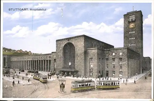 Stuttgart Hauptbahnhof Strassenbahn Kat. Stuttgart