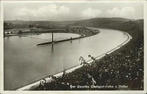 Hofen Stuttgart Sportsee am Neckar Kat. Stuttgart