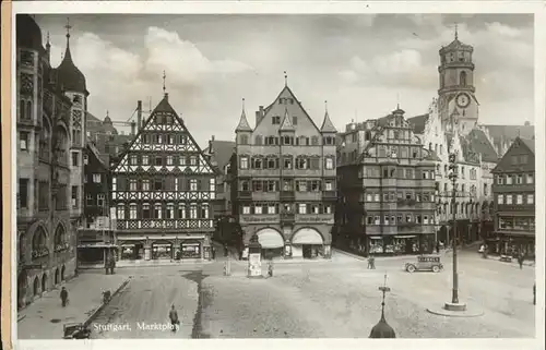 Stuttgart Marktplatz Auto Kat. Stuttgart