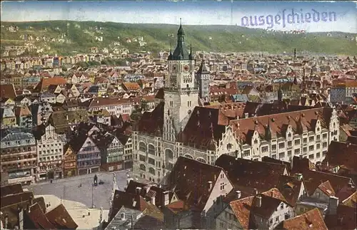 Stuttgart Rathaus Panorama Kat. Stuttgart