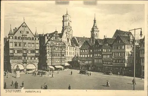 Stuttgart Marktplatz Autos Kat. Stuttgart