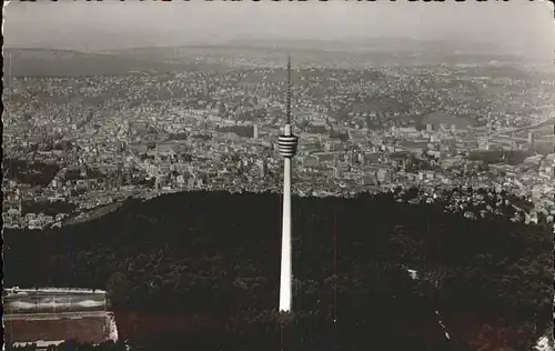 Stuttgart Fliegeraufnahme Stadt und Sendeturm Kat. Stuttgart