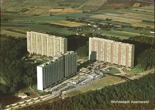 Stuttgart Wohnstadt Asemwald Fliegeraufnahme Hochhaus Kat. Stuttgart