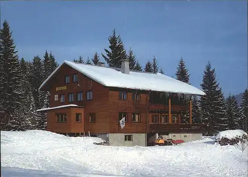 Multen Ski  und Wanderheim Bergfried im Schnee Kat. Aitern