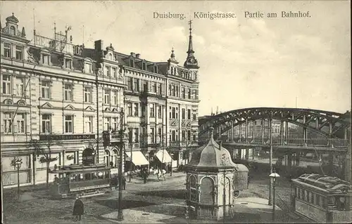 Duisburg Ruhr Koenigstrasse Bahnhof Bruecke Strassenbahn / Duisburg /Duisburg Stadtkreis