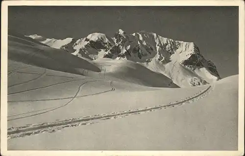 Zuers Vorarlberg Winter Hochgebirge Skiweg Omeshorn Kat. Lech