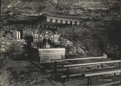 Aescher Wildkirchli Altar Kat. Weissbad