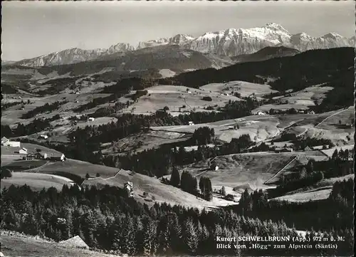 Schwellbrunn Hoegg Alpstein Saentis  Kat. Schwellbrunn