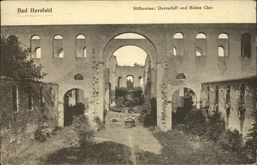 Bad Hersfeld Stiftsruine Querschiff und Hohes Chor Kat. Bad Hersfeld