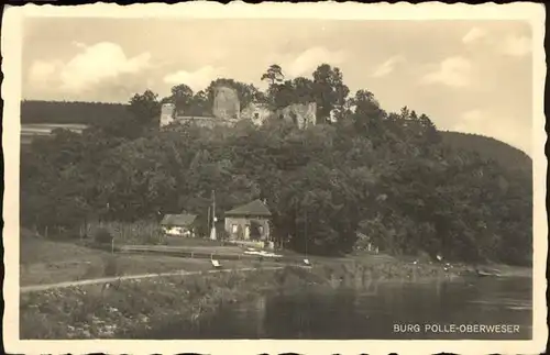 Polle Burg Partie an der Oberweser Kat. Polle