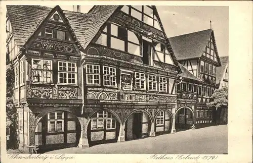 Schwalenberg Rathaus erbaut 1579 Fachwerkhaus Kat. Schieder Schwalenberg