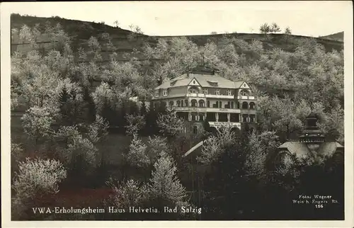 Bad Salzig VWA Erholungsheim Haus Helvetia Kat. Boppard