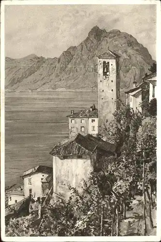 Gandria e Monte San Salvatore Chiesa Lago di Lugano Kat. Gandria