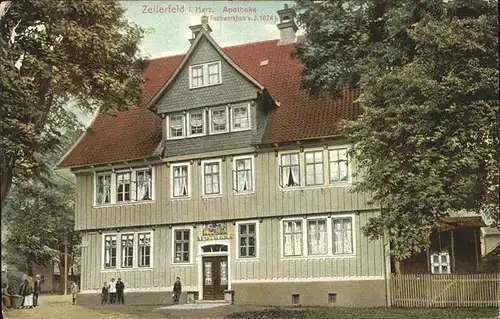 Clausthal Zellerfeld Apotheke Fachwerkbau von 1674 Kat. Clausthal Zellerfeld